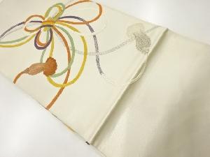 アンティーク　組紐模様刺繍袋帯（材料）